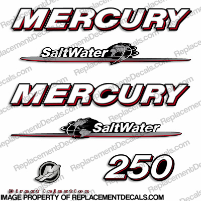 Mercury 250hp Saltwater Decals - 07-08 INCR10Aug2021