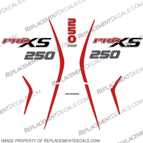 Mercury 250 PROXS New 2018 and up - Partial Kit mercury, 250, proxs, pro, xs, new, 2018, 2019, 2020, 2021, 2022, red, black, outboard, decals, stickers, engine, boat, Partial, 