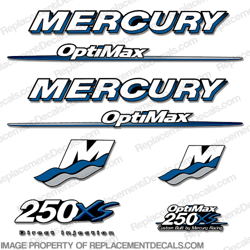 Mercury Custom 250xs Decal Kit - Blue/Silver INCR10Aug2021