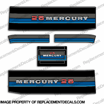 Mercury 1980-1982 25HP Outboard Decals INCR10Aug2021