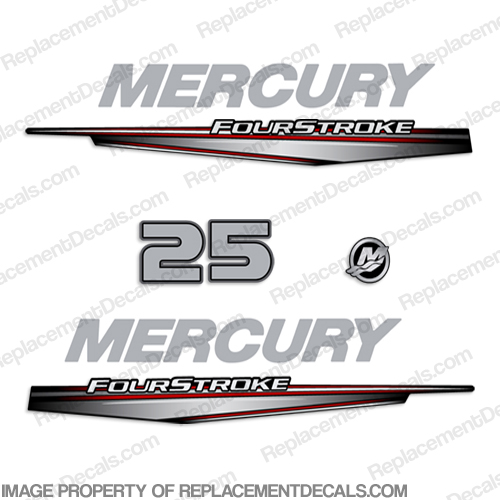 Mercury 25hp FourStroke Decals - 2013+ 