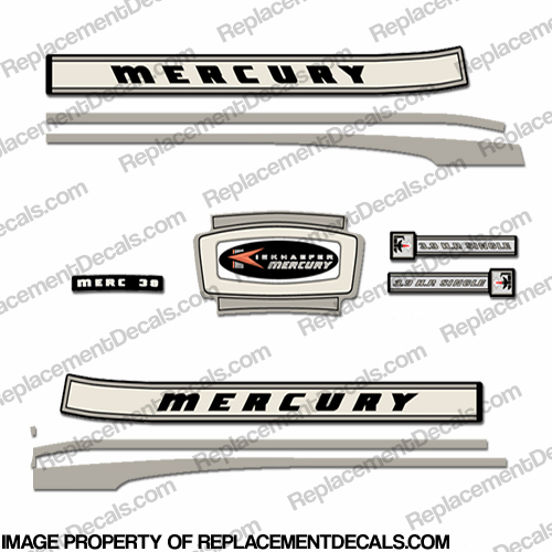 Mercury 1966 3.9HP Outboard Engine Decals INCR10Aug2021
