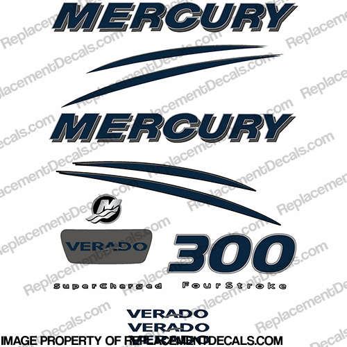 Mercury Verado 300hp Decal Kit - Custom Design INCR10Aug2021