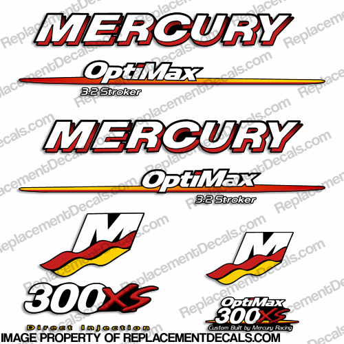 Mercury 300XS 3.2 Stroker Decal Kit 300, 300-xs, 300 xs, xs, INCR10Aug2021