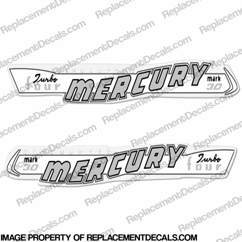 Mercury 1957 30HP Outboard Engine Decals INCR10Aug2021