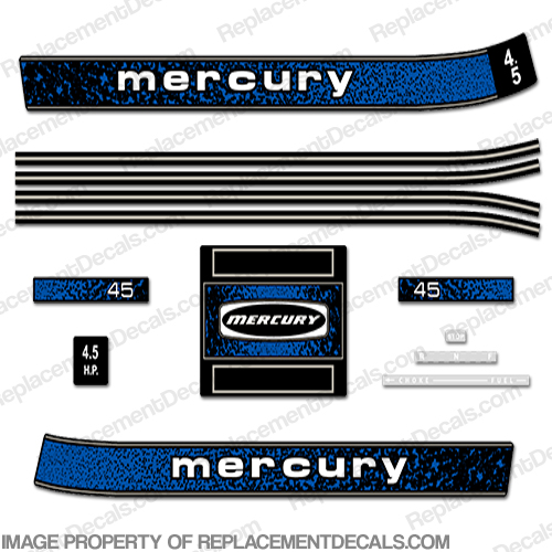 Mercury 1979 4.5HP Outboard Engine Decals INCR10Aug2021