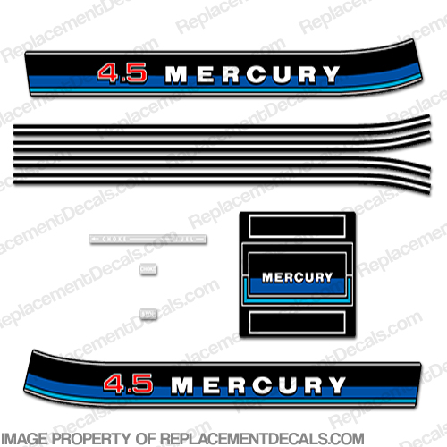 Mercury 1983 4.5HP Outboard Engine Decals INCR10Aug2021
