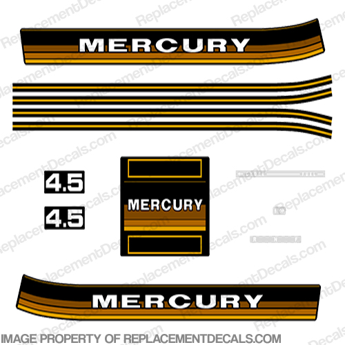 Mercury 1984-1985 4.5hp Outboard Decals INCR10Aug2021