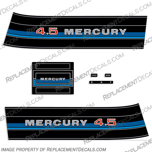 Mercury 1983 4.5HP Outboard Engine Decals INCR10Aug2021