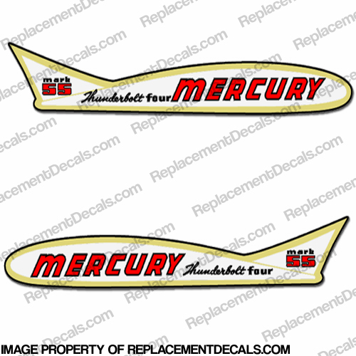 Mercury 1955 55HP Outboard Engine Decals 
