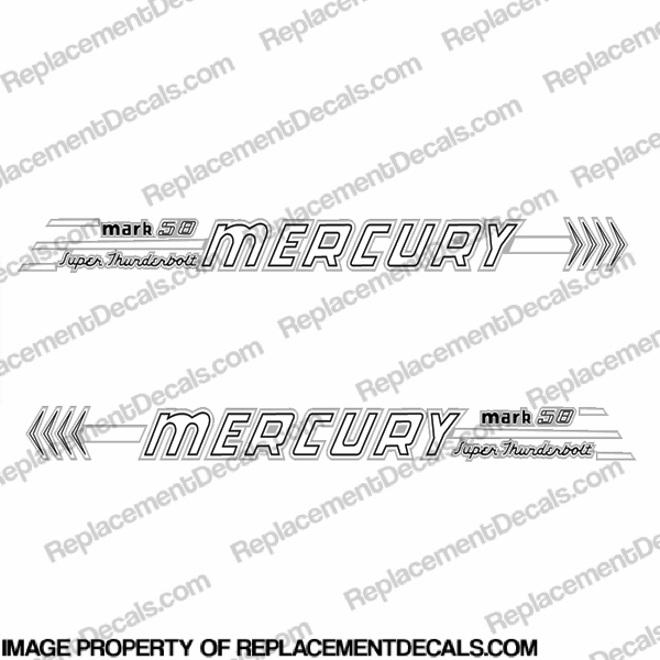 Mercury 1958 45HP Mark 58 Decal Kit INCR10Aug2021