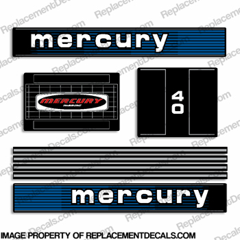 Mercury 1978 4hp Outboard Engine Decals INCR10Aug2021