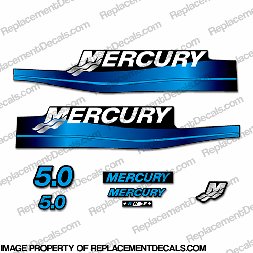 Mercury 5.0hp Decal Kit (Blue) INCR10Aug2021