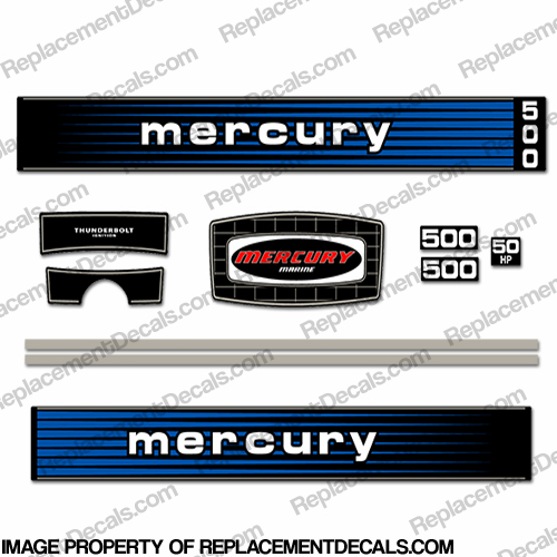 Mercury 1978 50HP Outboard Engine Decals INCR10Aug2021
