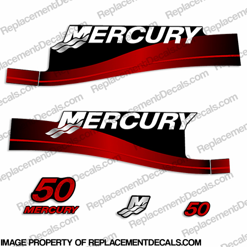 Mercury 40 Four 4 Stroke Decal Kit Outboard Engine Graphic Motor Stickers ORANGE 