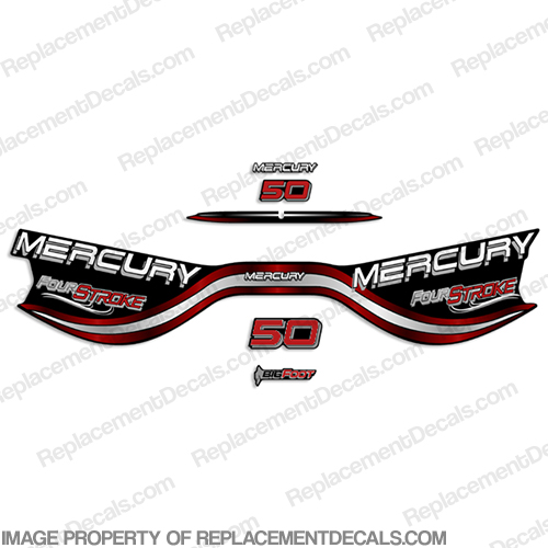 Mercury 50hp Four Stroke Decal Kit - 1999 INCR10Aug2021