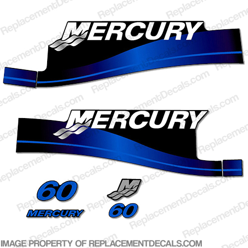 Mercury 60hp Decal Kit (Blue) INCR10Aug2021
