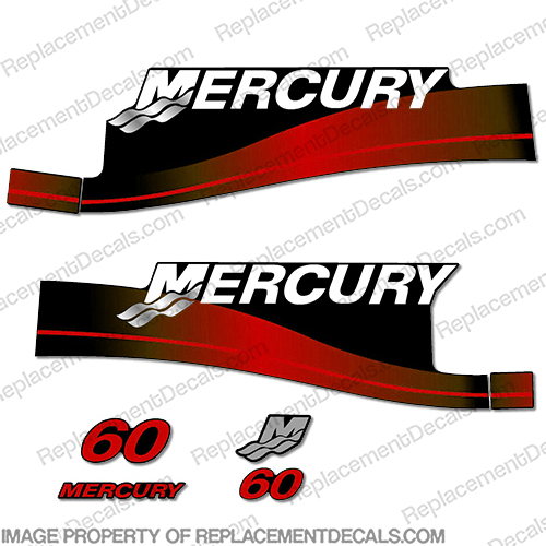 Mercury 60hp Decal Kit (Red) INCR10Aug2021