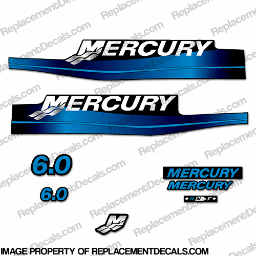 Mercury 6.0hp Decal Kit (Blue) INCR10Aug2021