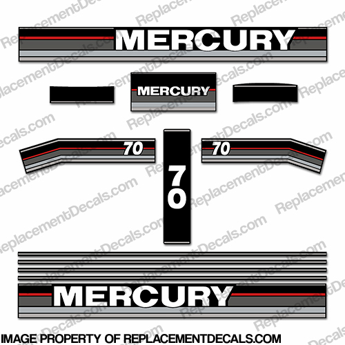 Mercury 1993 70hp Outboard Decals INCR10Aug2021