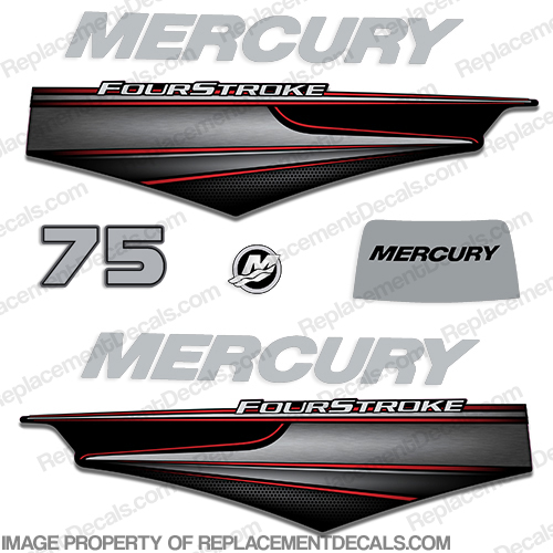 Mercury 75hp BigFoot FourStroke Decals - 2013+ big, foot, big foot, big-foot, INCR10Aug2021