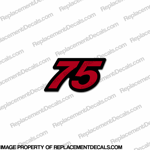 Mercury Single 75 Decal - Red INCR10Aug2021