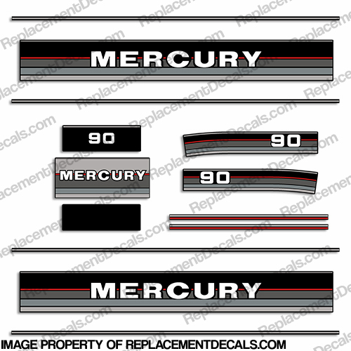 Mercury 1986-1988 90hp Outboard Decals INCR10Aug2021