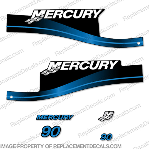 Mercury 90hp ELPTO Series 1999-2006 Decal Kit (Blue) elpto, 90, 1999, 2006, INCR10Aug2021