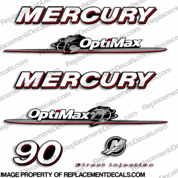 Mercury 90hp "Optimax" Decals - 2007-2012 INCR10Aug2021