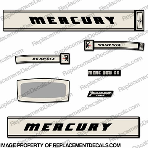 Mercury 1966 95HP SS Thunderbolt Decal Kit 