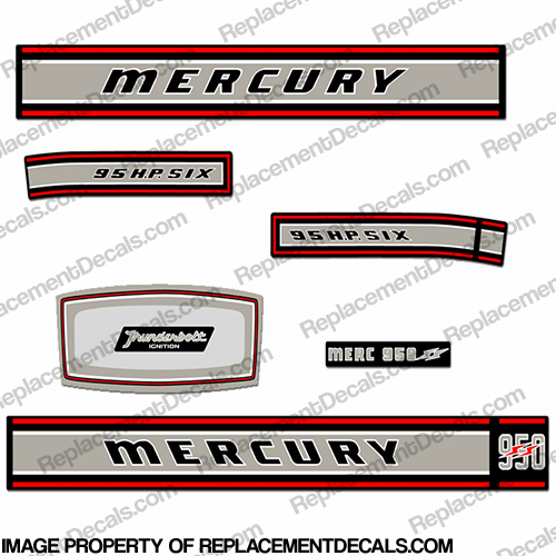 Mercury 1967 95HP SS Outboard Engine Decals INCR10Aug2021
