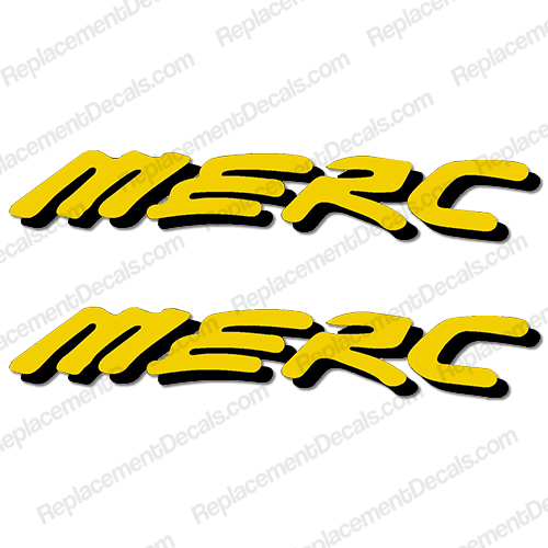 MERC Decal (Set of 2) - Yellow/Black INCR10Aug2021
