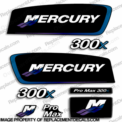 Mercury 300x ProMax Decals - Blue/Purple pro. max, pro max, pro-max, INCR10Aug2021