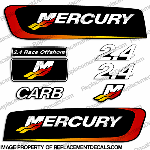 Mercury 2.4 Liter Carb Racing Decal Kit INCR10Aug2021