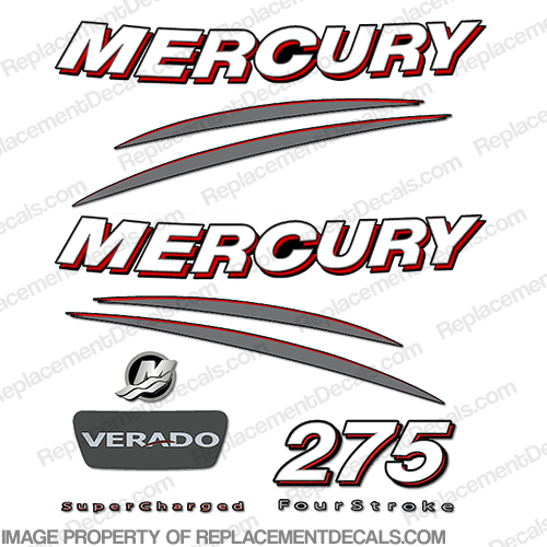 Mercury 275hp Verado Decal Kit - Curved INCR10Aug2021