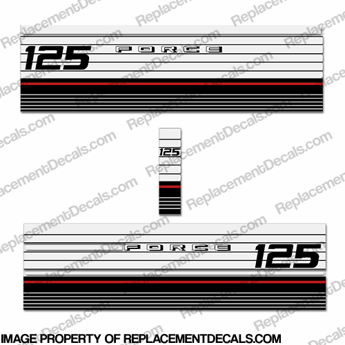 Mercury Marine Force 125hp Decal Kit - 1983-1986 INCR10Aug2021