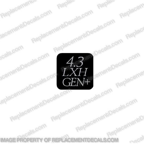 Mercruiser 4.3 LXH Gen+ Decal   mercruiser, mer, cruiser, lx, lxh, 43, 4, 3, mpi, engine, valve, 4.3, lx, gen, +, 454, flame, arrestor, mercury, decal, sticker, INCR10Aug2021