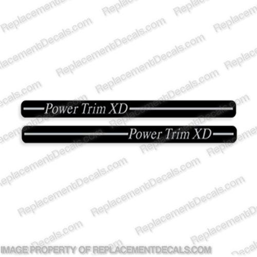 Mercruiser Power Trim XD RAM Decals (set of 2) - New style mercruiser, mer, cruiser, bravo, alpha, one, thunderbolt, ignition, power, steering, trim, outdrive, inboard,  ram, mpi, engine, valve, 454, flame, arrestor, mercury, decal, sticker, thunderbolt, lx, v8