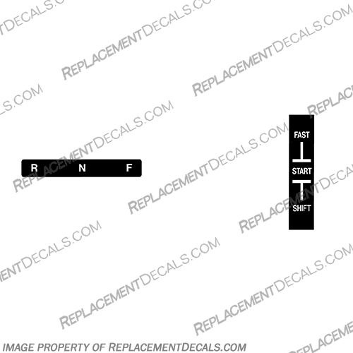 Mercury Motor Throttle and Shift Decal Older Model Versions Mercury, Motor, throttle, speed, handle, replacement, control, switch, stiker, decal, part, new, twist, grip, tiller, start, stop, slow, shift, fast, INCR10Aug2021