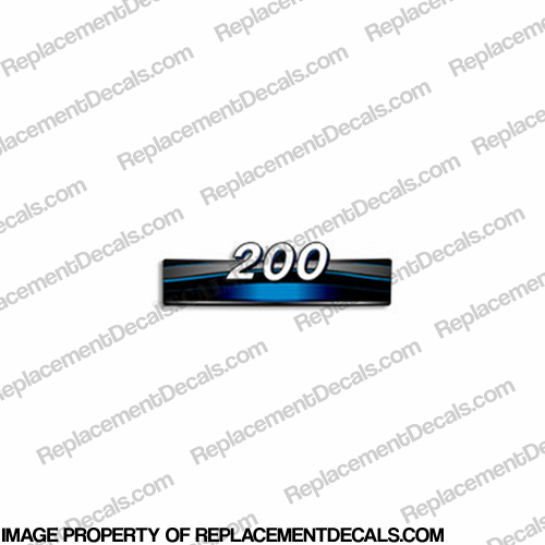 Newer style Front "200" Decal - White/Blue INCR10Aug2021