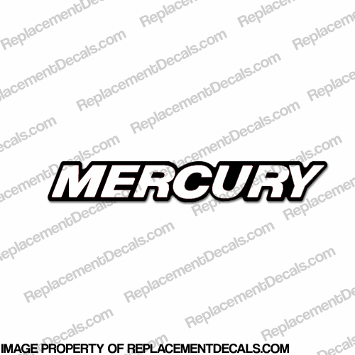 "Mercury" Single Decal - White  INCR10Aug2021