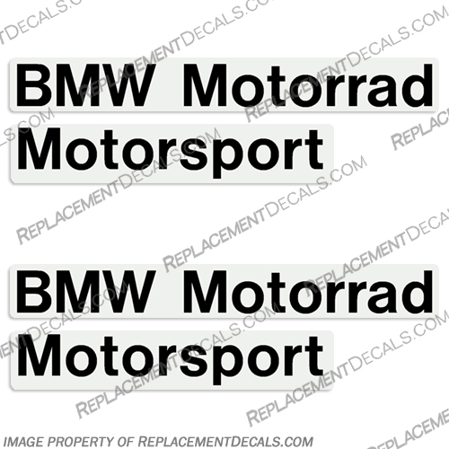 BMW Motorrad Motosport Decal Set - Any Color! bmw, motor, rad, motorrad, sport, motorsport, motorcycle, cycle, speedbike, bike, street, 