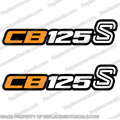 1978 Honda CB125 Motorcycle Side Cover Plate Decals (set of 2)  motorcycle, decals, honda, cb ,125, s, 1978, side, cover, stickers