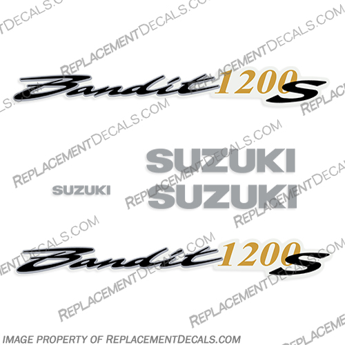 Suzuki Bandit 1200S Motorcycle Decals 2001 - 2005 suzuki, bandit, 1200s, 1200 S, 1200, 2001, 2002, 2003, 2004, 2005, motorcycle, decals, stickers, motorbike, motor, bike, kit, 