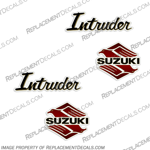 Suzuki Intruder VS700 Motorcycle Decals - 1986 (Set of 2) motorcycle, decals, suzuki, intruder, vs700, 1986, fuel, gas, tank, stickers