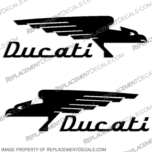 Ducati Gas Tank Decals - Any Color! (Set of 2) - Style 1 ducati, gas, fuel, tank, decals, decal, stickers, set, of, 2, motorcycle, bike, street, any, color, style, 1, 