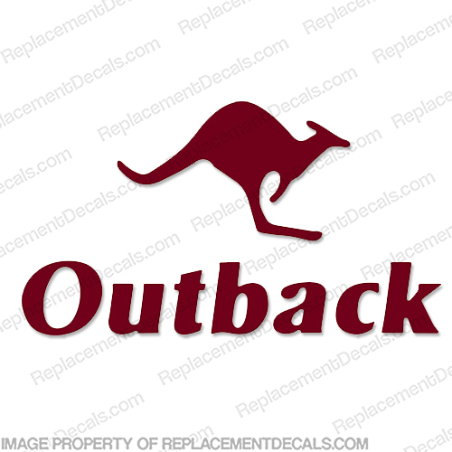 Outback with Kangaroo RV Logo Decal - Any Color! out, back, out back, INCR10Aug2021