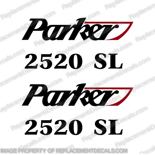 Parker 2520 SL Logo Decal (Set of 2)   parker, boats, boat, decal, decals, 2520, SL, boat, stickers