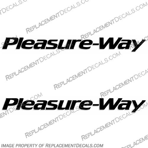 Pleasure-Way RV Camper Van Decals - Any Color! pleasure, way, pleasure-way, pleasureway, rv, camper, van, motorhome, decal, decals, stickers, any, color, 