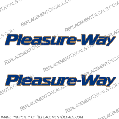 Pleasure-Way RV Camper Van Decals - Any 2 Colors! Pleasure, way, pleasure-way, rv, camper, van, Decal, Decals, Any Color, Any, Color, 2 color, two, decals,